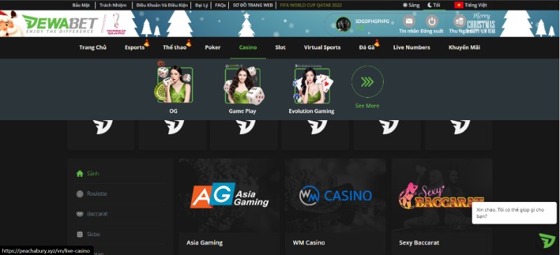 Sảnh casino trực tuyến 